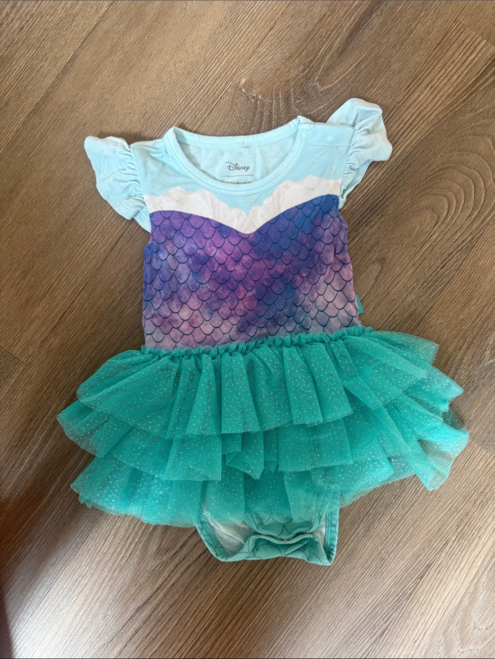 Posh Peanut x Disney The Little Mermaid Magical Ariel Tulle Bodysuit Dress - 2T